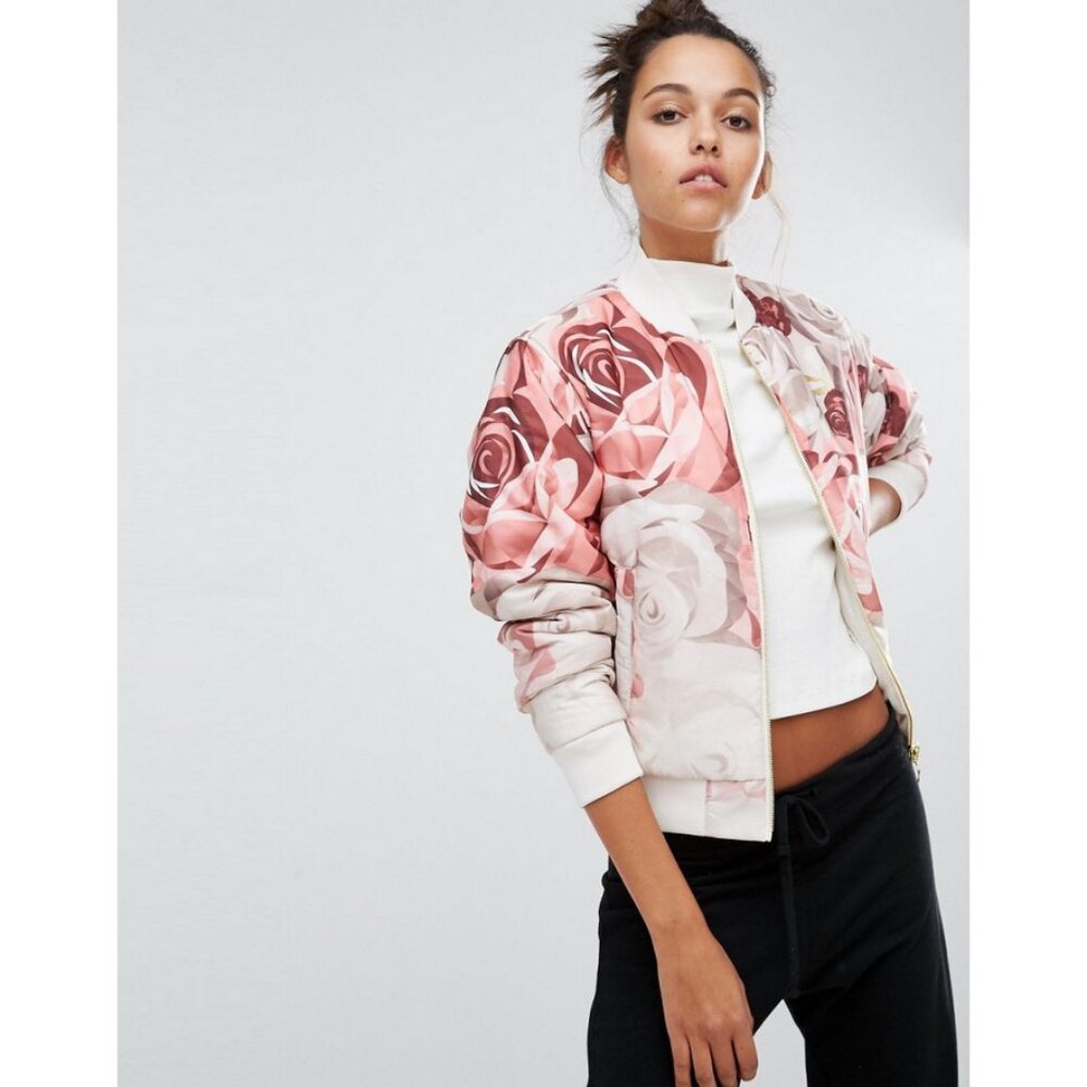 Puma x Careaux Sz. XS Birch Flower Reversible Bomber Jacket